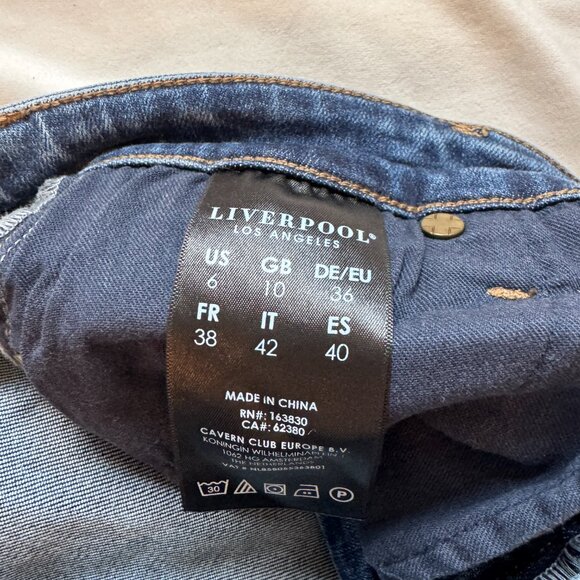 Liverpool Los Angeles Women's Distressed Skinny Jeans Size 6/28 - Picture 5 of 7